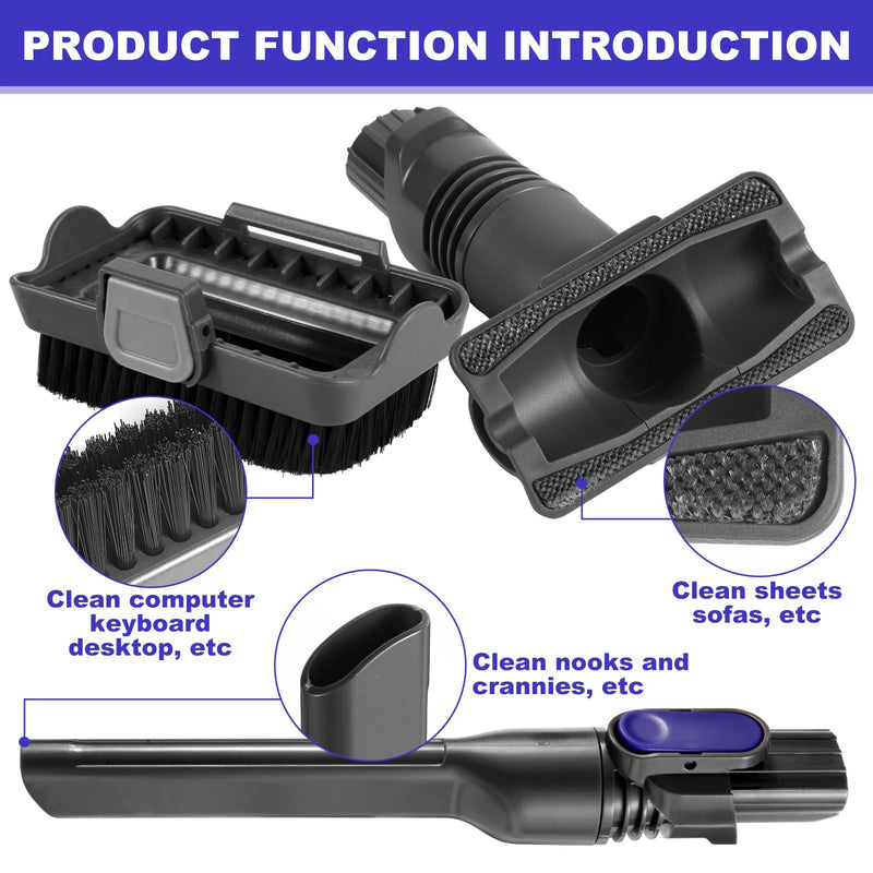 IX141 Vacuum Crevice Tool Brush Replacement Parts Compatible with Shark Pet Cordless Stick IZ162H IZ361H IX140 IX141 IZ140 IZ142 UZ145 Removable Two-in-one Tool Brush Attachments for D-Shaped Vacuum - PawsPlanet Australia