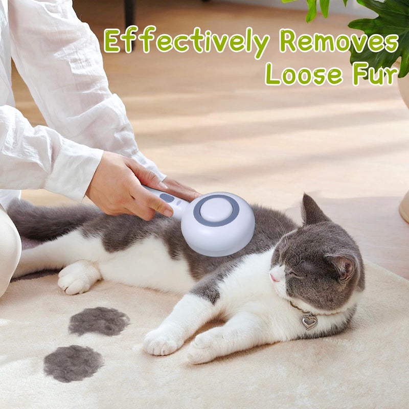 Dog & Cat Hair Brush for Shedding, Self Cleaning Cat Steam Brush for Grooming, Skin Friendly Pet Detangler Spray Dematting, Slicker Brush with Water Tank, Pet Supplies Accessories - PawsPlanet Australia