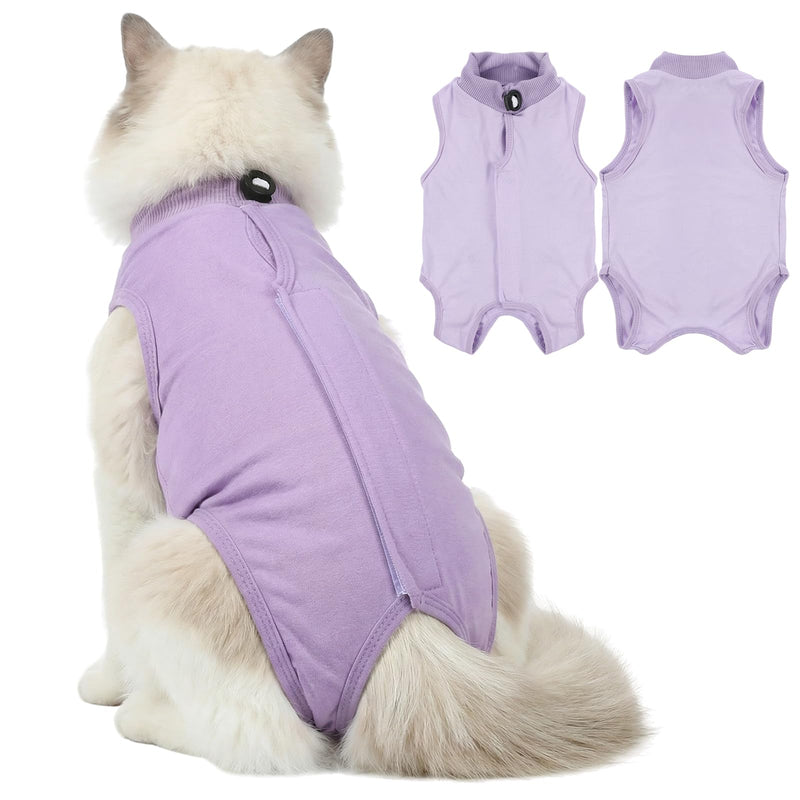 Cat Recovery Suit - Soft and Breathable Cat Onesie for Neuter Surgical, Abdominal Wounds or Skin Diseases, Cats Surgery Suit Cone of Shame Alternative Anti Licking