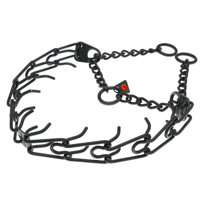 Herm Sprenger Black Stainless Steel Dog Prong Collar with Easy On Assembly Chain Professional Training Pinch Collar for Small Medium Large Dogs Made in Germany (24in x 3.2mm (Neck Size up to 19in)) 24in x 3.2mm (neck size up to 19in) - PawsPlanet Australia