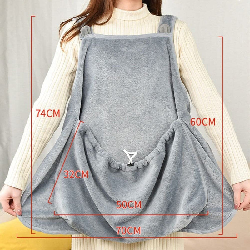 Pet Carrier Apron with Sleeping Pocket, Portable Hands Free Shoulder Front Cat Sling Carrier Bag Soft Breathable Cotton Accompany Carrier Pouch for Small Dog and Cat - PawsPlanet Australia