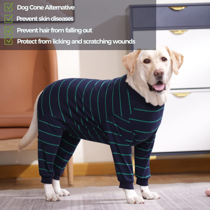 Dog Recovery Suit, Large Medium Pet Onesie Bodysuit for Shedding, Prevent Licking, Wound Protection, Cone Alternative, Dog Shirt Pajamas (Blue, XXX-Large) BLUE - PawsPlanet Australia