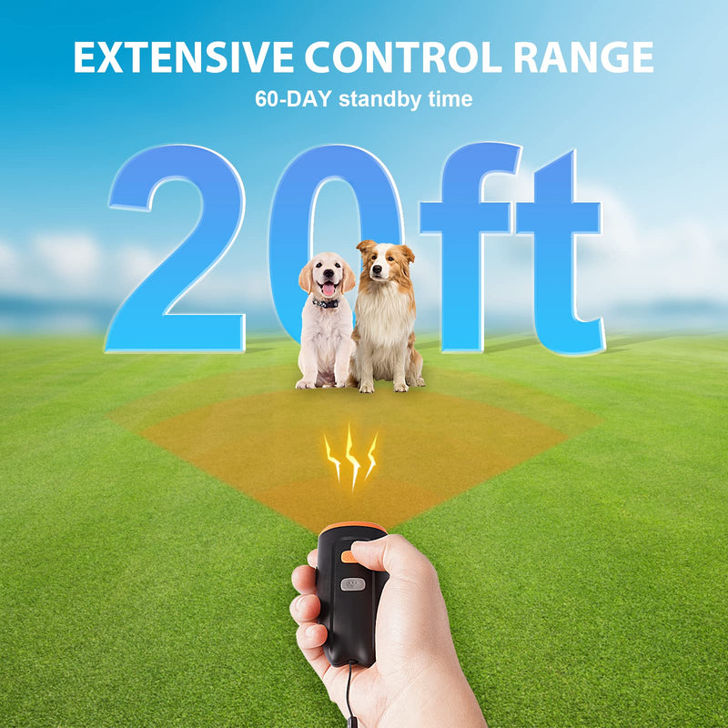 Ultrasonic Dog Barking Control Device, Anti Barking Device Dog Barking Silencer with LED Light, 3 Training Modes Dog Bark Deterrent Devices 20ft Range Dog Training & Behavior Aids w/SOS Black - PawsPlanet Australia
