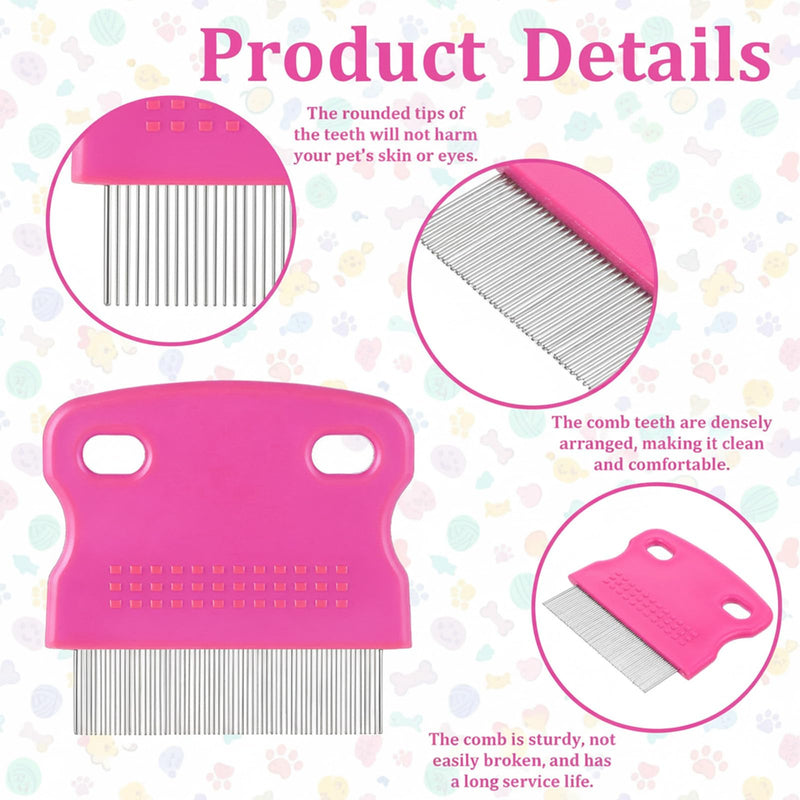 10 Pieces Dog Flea Comb, Flee Comb Cat Flea Combs Stainless Steel Teeth with Plastic Handle for Medium and Small Dogs Cats - PawsPlanet Australia