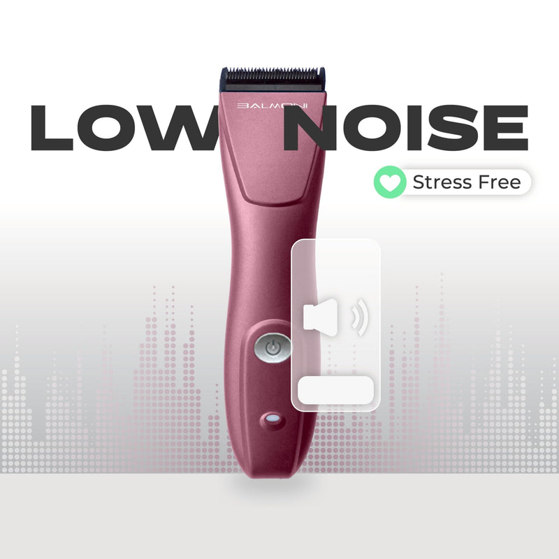 Professional 5-in-1 Cordless Pet Grooming Clipper for Dogs & Cats – Quiet High-Torque Metal Blade Trimmer, Adjustable Length – Metallic Blue (Combs Bundle-Metallic Pink) Combs Bundle-metallic Pink