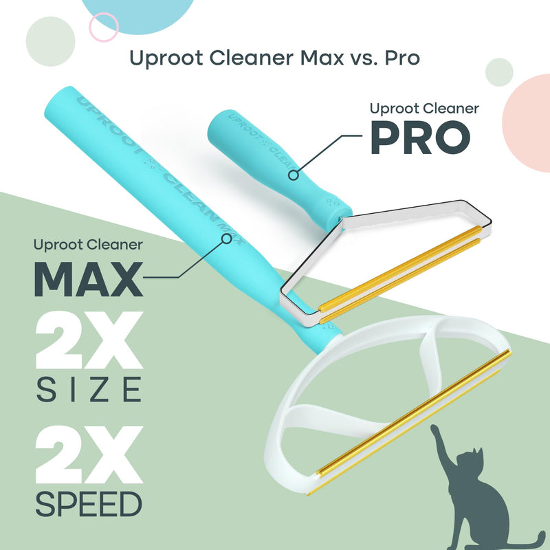 Uproot Cleaner Max Dog Hair Remover for Car & Carpet Rake for Pet Hair Removal - Like The Uproot Cleaner Pro Pet Hair Remover, but 2X Bigger & Faster - Easy Cat Hair Remover for Large Fabrics & Rugs - PawsPlanet Australia