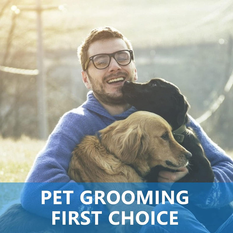 Pet Grooming Scissors Body & Facial Trimmer Durable Stainless Steel Rounded Tips Shears for Long Medium Short Thick Wiry Curly Hair Lightweight Cutter for Dogs & Cats - Set of 2 Blue Set of 2 - PawsPlanet Australia