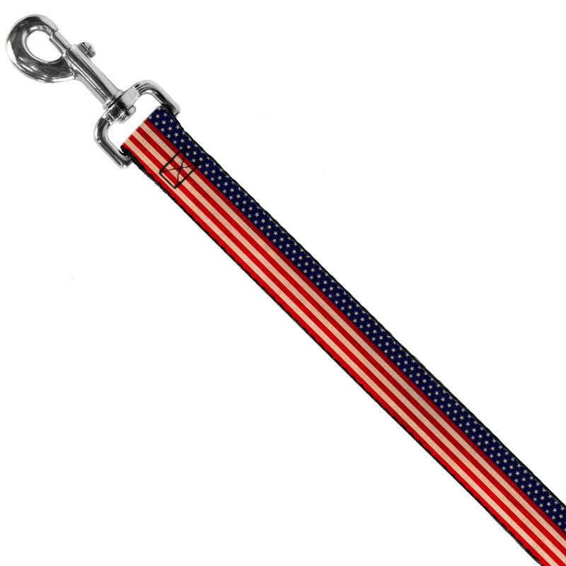 Dog Leash American Flag Stripe 6 Feet Long 0.5 Inch Wide 6 Feet Long - 1/2" Wide - PawsPlanet Australia