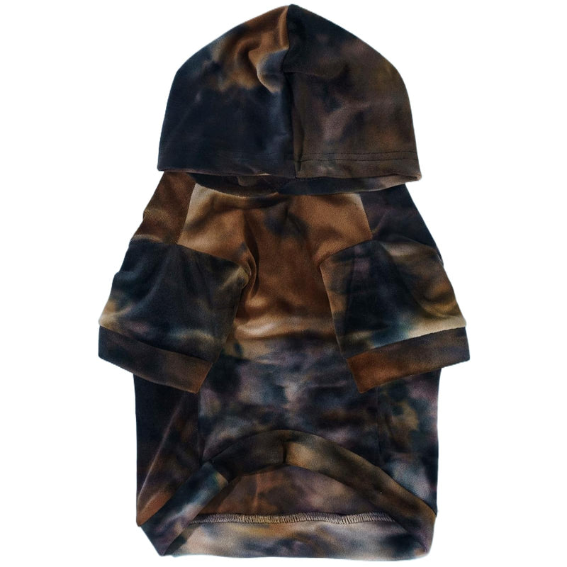 Tie Dye Dog Hoodie Puppy Sweater Sweatshirt, Cold Weather Coat Pet Clothes for Dog Cat Brown Medium - PawsPlanet Australia