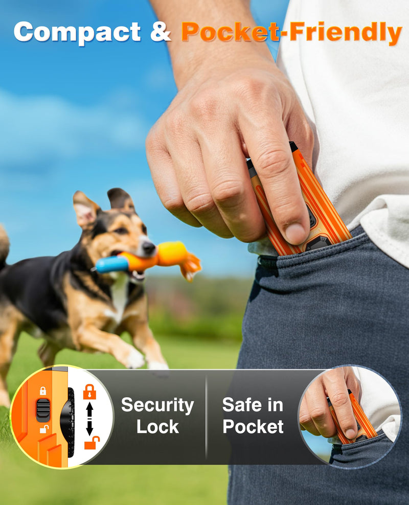 2026 Upgraded Smart Display Anti Barking Device for Dogs, 3X Dog Bark Deterrent Devices Bark Control with Screen & Flashlight, Rechargeable Dog Barking Silencer Portable for Indoor & Outdoor Use Orange