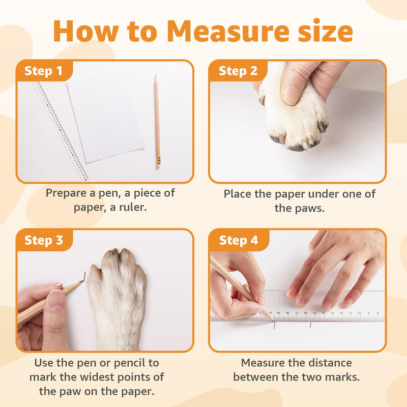 Double Sides Non-Slip Dog Socks to Prevent Licking Paws - Strong Traction for Paw Protector, Senior Dogs, Hardwood Floors, Dog Booties with Grippers - Size Large Caramel Large(Pack of 4) - PawsPlanet Australia
