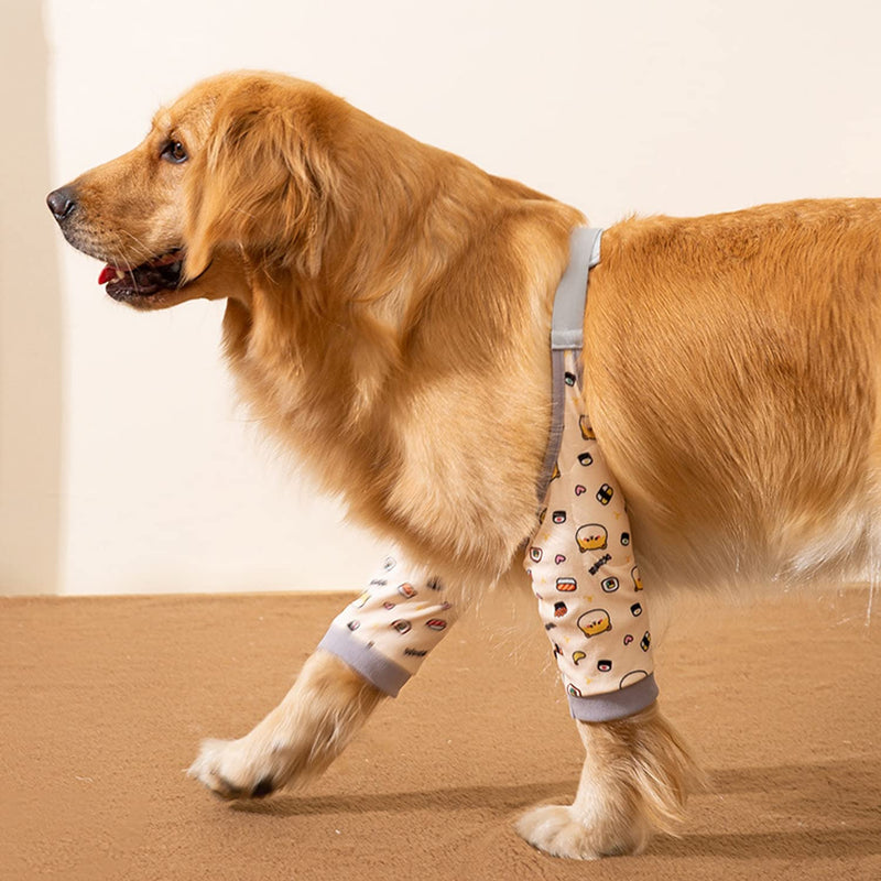 Dog Front Leg Joint Protector Sleeve,Elbow Sleeves with Mesh Pad for Medium Large Dogs Prevent Licking Wound_3XL(Gray) 3XL: Sleeve Length 39cm/15.3 in Gray