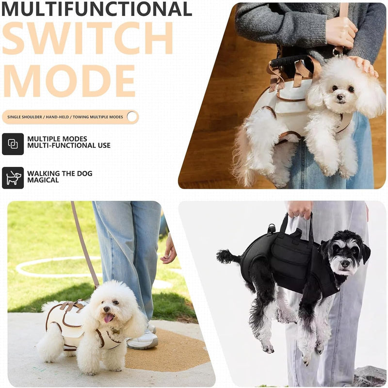 Dog Lift Harness for Small and Large Dogs, Full Body Support Sling for Senior or Injured Pets, Adjustable Hind Leg Vest (Black, Small) Black Small（4lb-8.8lb） - PawsPlanet Australia