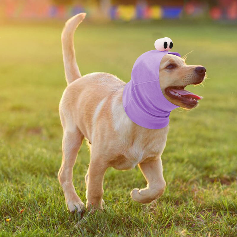 SAWMONG Dog Ear Muffs, Purple, Medium, Noise Reducing, Soft and Breathable Fabric, Dog Ear Protector