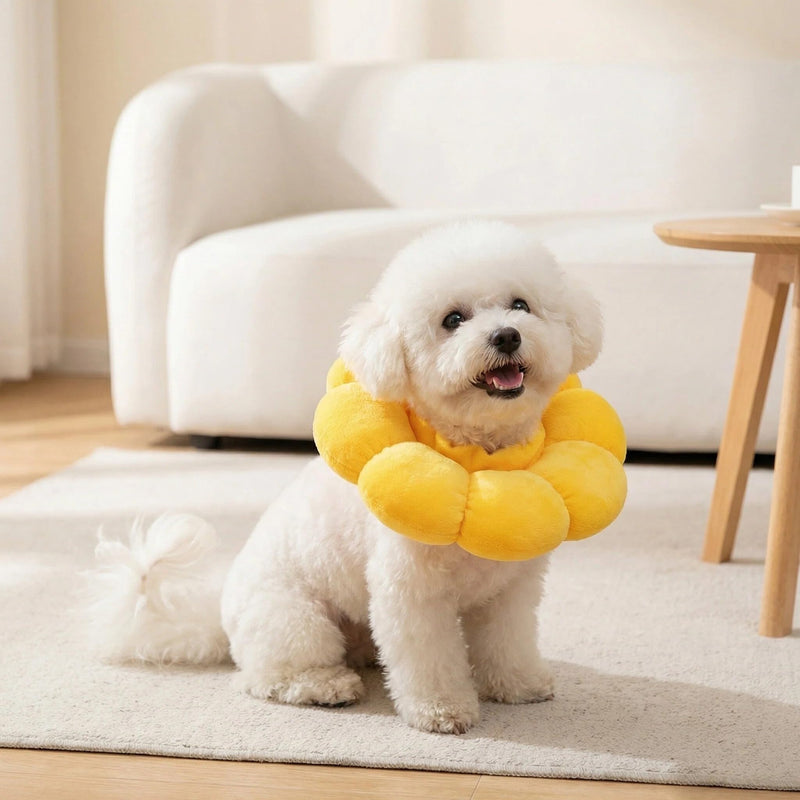Cute Sunflower Cat Cone Collar, Soft & Comfortable Adjustable Cat Collar for Recovery, Protective Pet Cones to Stop Licking Wounds, for Cats, Small Dogs, Rabbits and Other Pets