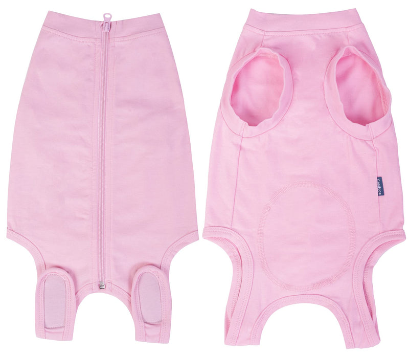 Dog Surgery Recovery Suit - After Spay, Abdominal Wounds Post Surgical Recovery, Anti Licking Breathable Dog Onesies for Small, Medium & Large Pet, Alternative Bandages Cone E-Collar Small (Back length: 12.2") Pink Suit - PawsPlanet Australia