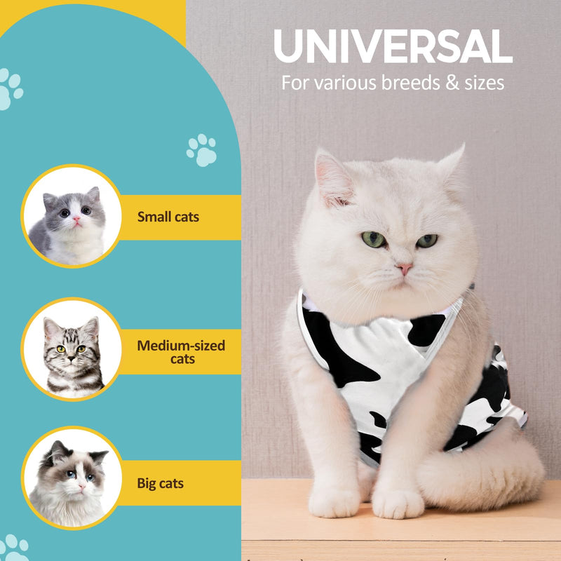 Avont Cat Recovery Suit for Post-Surgery Recovery Bundle with 3-in-1 Cat House for Indoor Cats