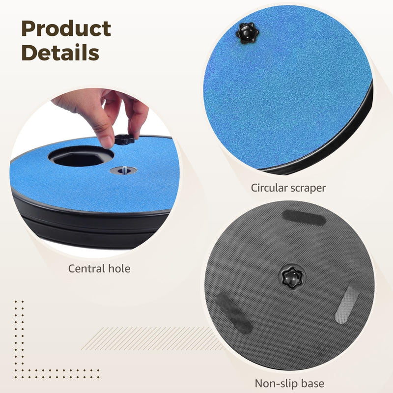 Pet Nail Scratch Board Treat Box, 360° Rotatable Round Dog Scratch Pad with Food Dispensing Design, Coarse Sandpaper, Fun Interactive Dog Scratcher for Small and Large Dogs - PawsPlanet Australia