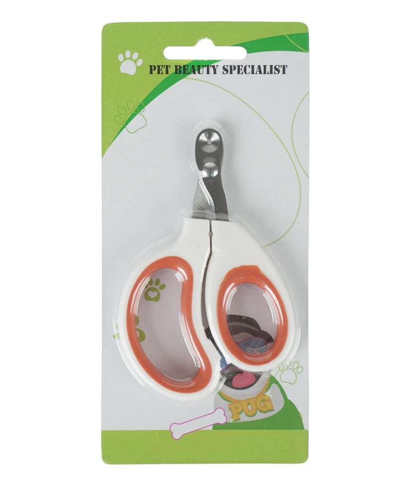 Cat Nail Clippers with Circular Cut Hole -Avoid Over Cutting Pet Nail Clippers -Sharp Angled Blade Professional Paw Trimmer Set for Novice Pet Families (Orange) Orange - PawsPlanet Australia