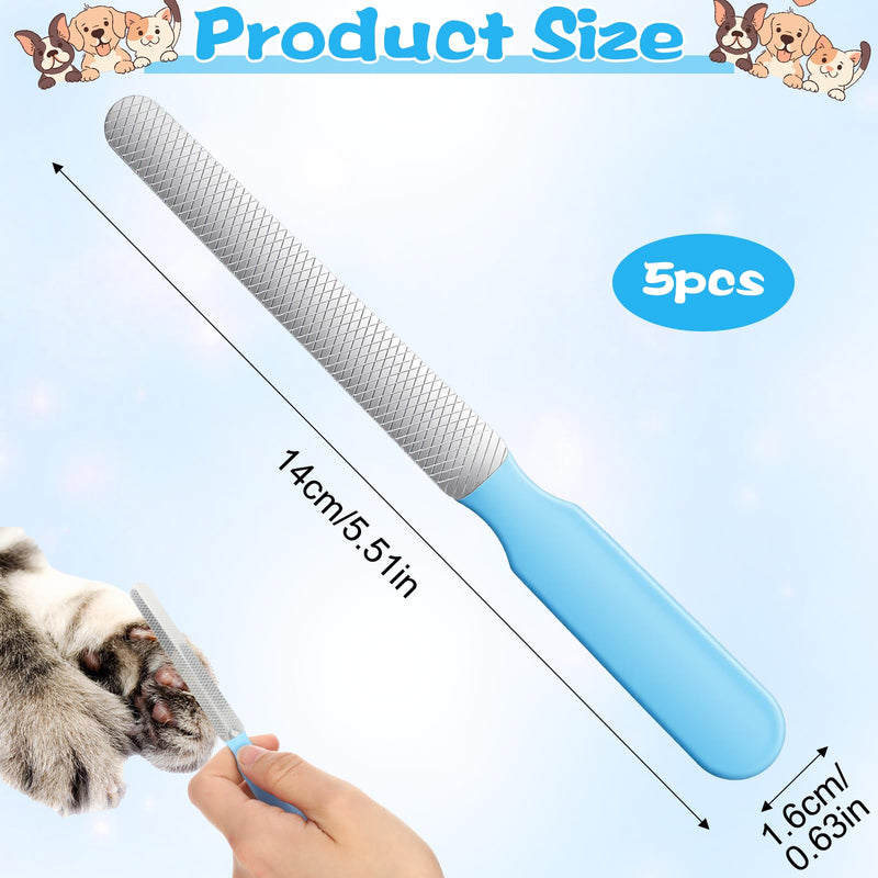 5Pcs Small Dog Nail File Set, Professional Nail Grooming Tool Metal Emery Boards Pet Nail Grooming Tool for Small Dogs and Cats Smoothing Rough Edges 5.5inch - PawsPlanet Australia