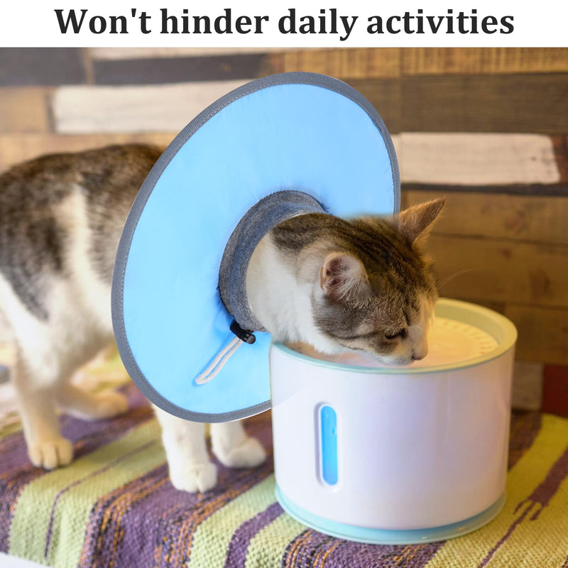 Cat Cone Collar Soft, Cat Recovery Collar to Stop Licking, Waterproof Cat Donut Collar, Adjustable Cat Collar for Cats Kittens After Surgery, Cat Surgery Collar (Light Blue) - PawsPlanet Australia