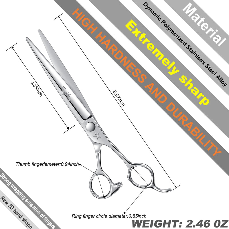 High-end Professional Dog Grooming Scissors Pet Grooming Shears 7.5 Inches Extremely Very Sharp Made Of Stainless Steel Alloy By Hand For Dog Cat Groomer 7.5inch - PawsPlanet Australia