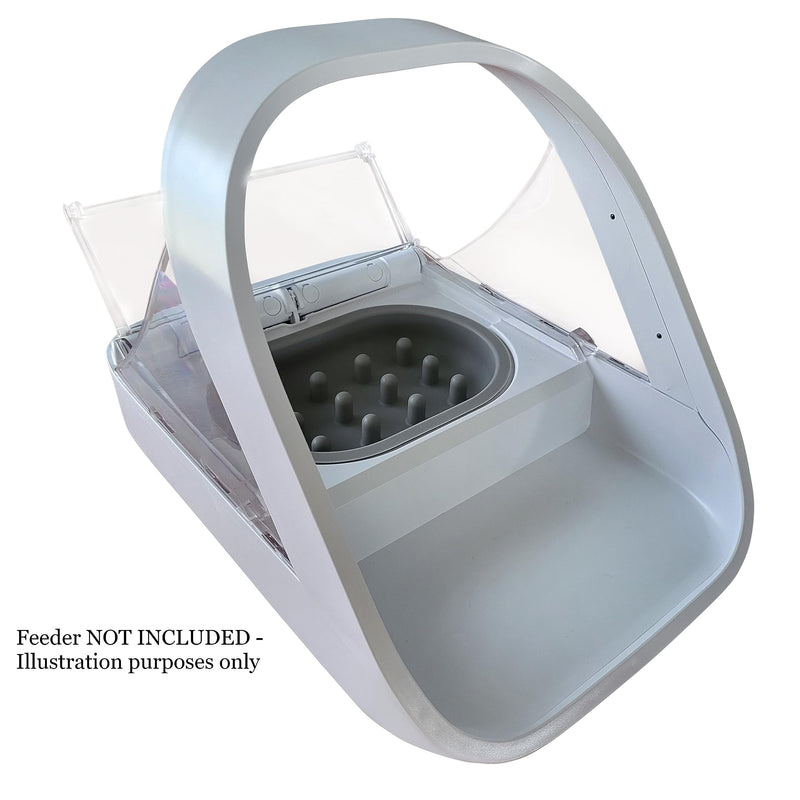 Slow Feeder Bowl Compatible with Sureflap Surefeed Feeders - BPA Free & Dishwasher Safe Silicone Slow Feeder Bowl for Small & Med Breed, Non-Slip Puzzle Cat Food Bowl, Perfect for Fast Eaters (Gray) - PawsPlanet Australia
