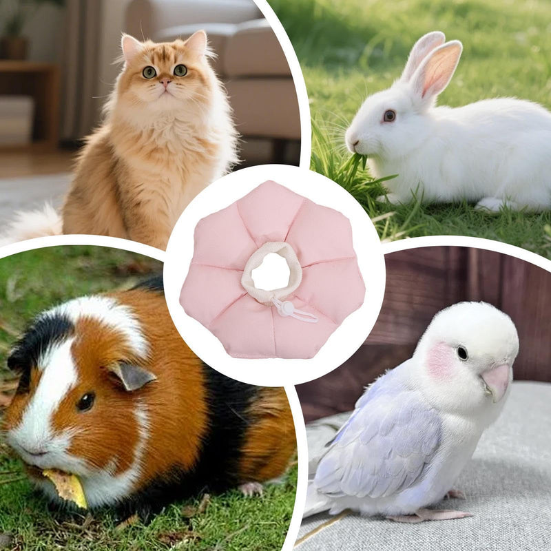 Cat Recovery Collar, Adjustable, Comfortable, Waterproof Pet Supplies | Kittens, Dogs, Rabbits, Chinchillas, Ferrets and Small Animals, for Wound Healing, Licking, Scratching, and Calming, Puppy Pink M