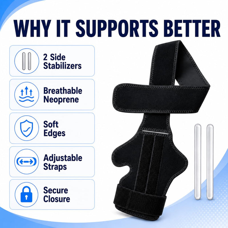 Dog Knee Brace for Hind Leg Support, Adjustable Canine Knee Brace for ACL/CCL Stability Support, Breathable Neoprene Leg Brace with 2 Side Stabilizers (M) M