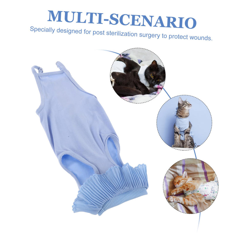 Toyvian Lightweight and Flexible Recovery Suit for Cats Made of Modal Fabric Surgical Suit for Kittens to Recover After Surgery Suitable for Male and Female Cats Size