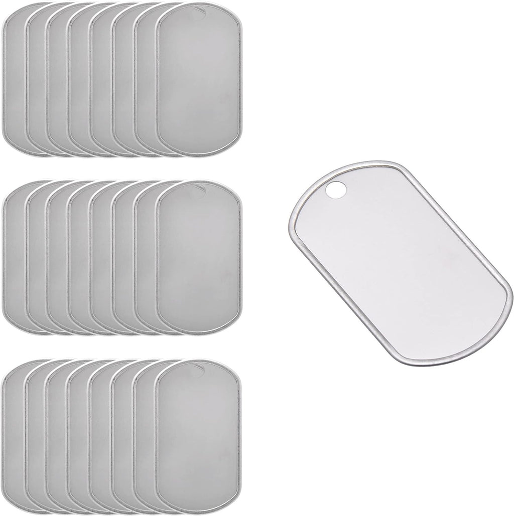 Aluminum Rectangle Blank Tags Stamping Blanks 25 Pack - PawsPlanet Australia