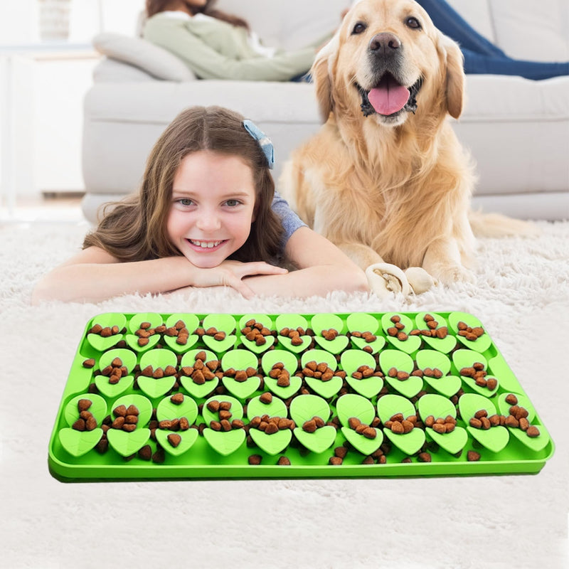 Medium Silicone Snuffle Mat for Small Medium Dogs Cats Slow Down Eating,Slow Feeder Lick Mat for Dry Wet Food for Pet Training Smell,Encourages Natural Foraging Skill,Relieving Stress (Green) Green-M (14.6x7.5in) - PawsPlanet Australia
