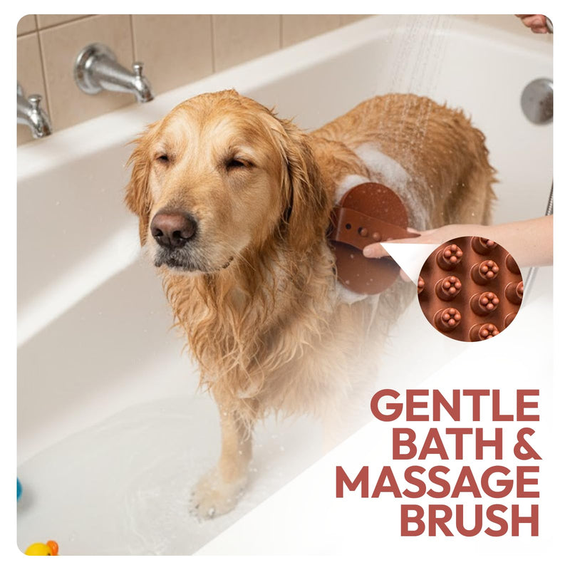 PW Pet Grooming Tools for Dogs & Cats- Safe On Skin Easy To Use Dog Grooming Kit with Ergonomic, Non-Slip Handle– Includes Pet Nail Clippers, 2-in-1 Slicker Brush & Hand-Held Bath Brush- Paw Mountain Double Sided Brush/ Bath Brush/ Nail Clipper - PawsPlanet Australia