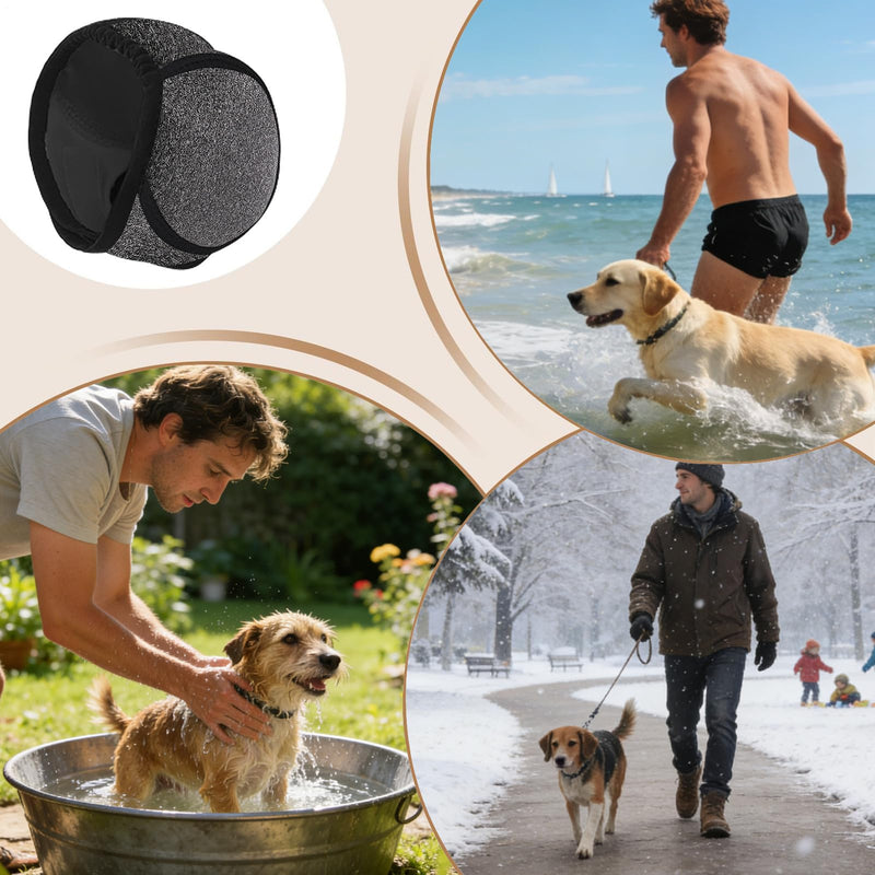 Ear Muffs for Dogs, Waterproof Protective Cover for Pets, Dog Ear Scarf, for Shower, Bathing, Walking, Travel, Veterinary Visits, Outdoor and Cold Weather m