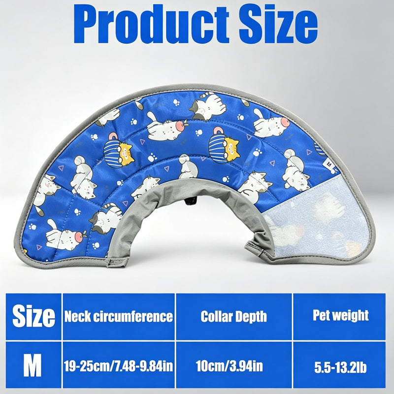 Cat Cone Collar Soft Adjustable,Cat Recovery Collars,Stop Licking After Surgery,Pet Recovery Collar,Suitable for Kittens,Small Dogs,and Puppies(M)