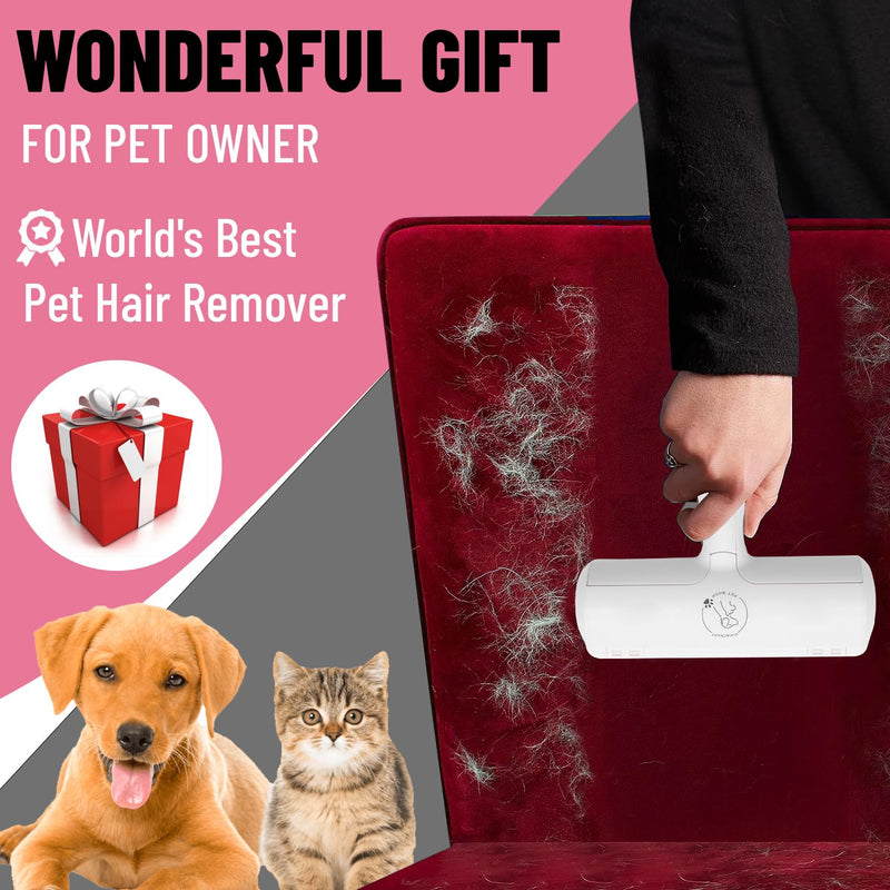 Extra Sticky Lint Roller for Pet Hair Removal – Ideal for Dogs & Cats | Effective Pet Supplies & Grooming Tools | Cat and Dog Hair Remover for Couch & Furniture | Travel Size Lint Roller Pink - PawsPlanet Australia