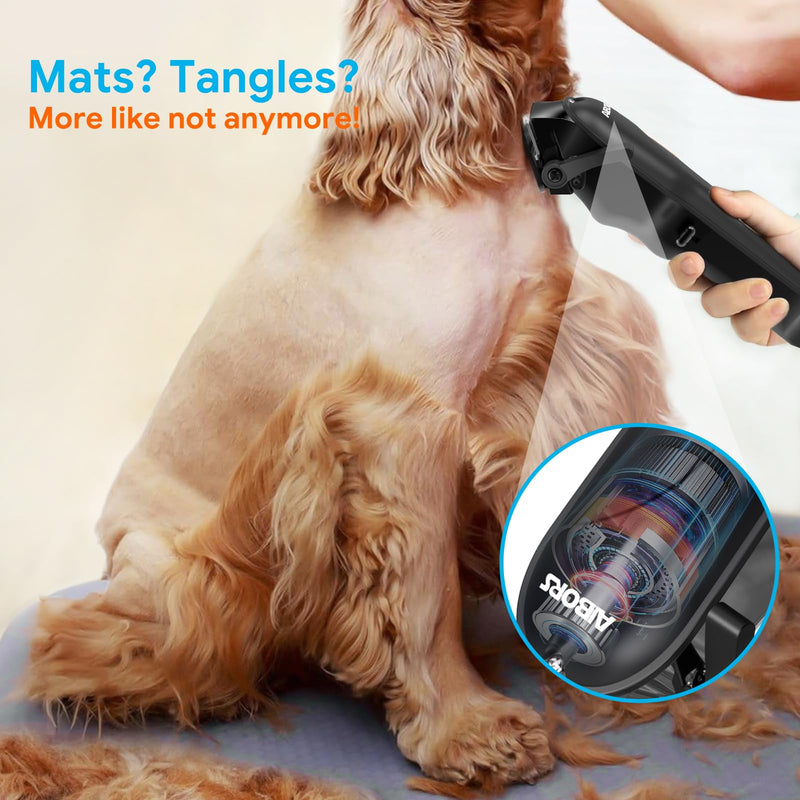 Dog Clippers for Grooming: Dog Grooming Kit Low Noise Electric Quiet Rechargeable Adjustable Clipper Comb Cordless Pet Hair Thick Coats Clippers Trimmers Set Dogs Hair Clippers for Dogs Cats Pets Black - PawsPlanet Australia
