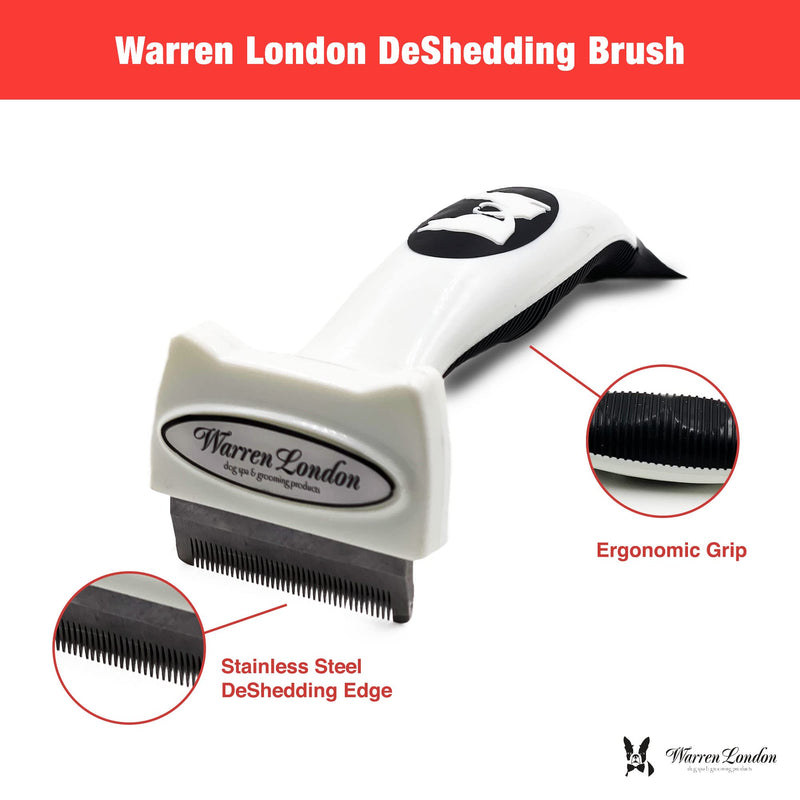Deshedding Dog Brush by Warren London | Stainless Steel Deshedding Tool | Short Hair - Small Short Hair | Small - PawsPlanet Australia