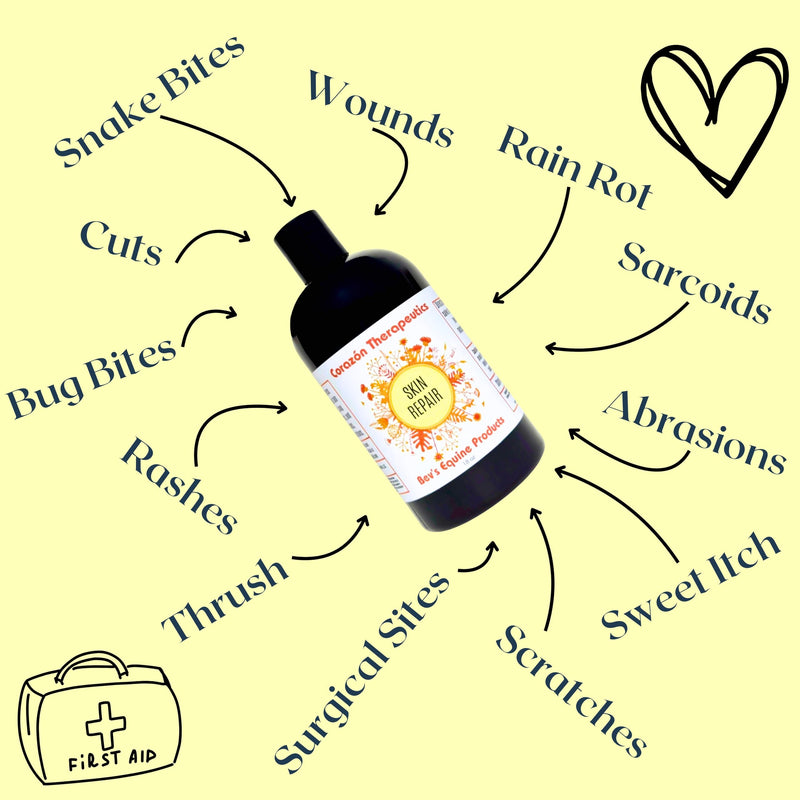 Skin Repair Gel for Horses & Pets – Fast-Acting Wound Care with Calendula, Sulfur & Tea Tree – Heals Rain Rot, Cracked Heels, Insect Bites, Thrush & Skin Irritation – Natural Formula (18 oz) 18 oz