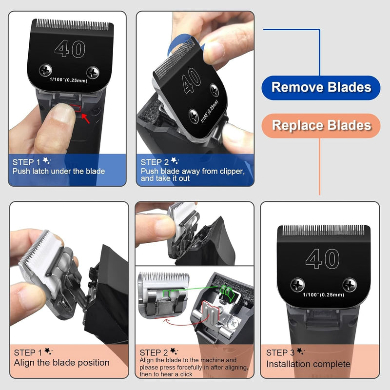 AUDOC Dog Grooming Replacement Blades Compatible with Andis/Oster A5/Wahl KM-10 Series (5FC) 5FC - PawsPlanet Australia