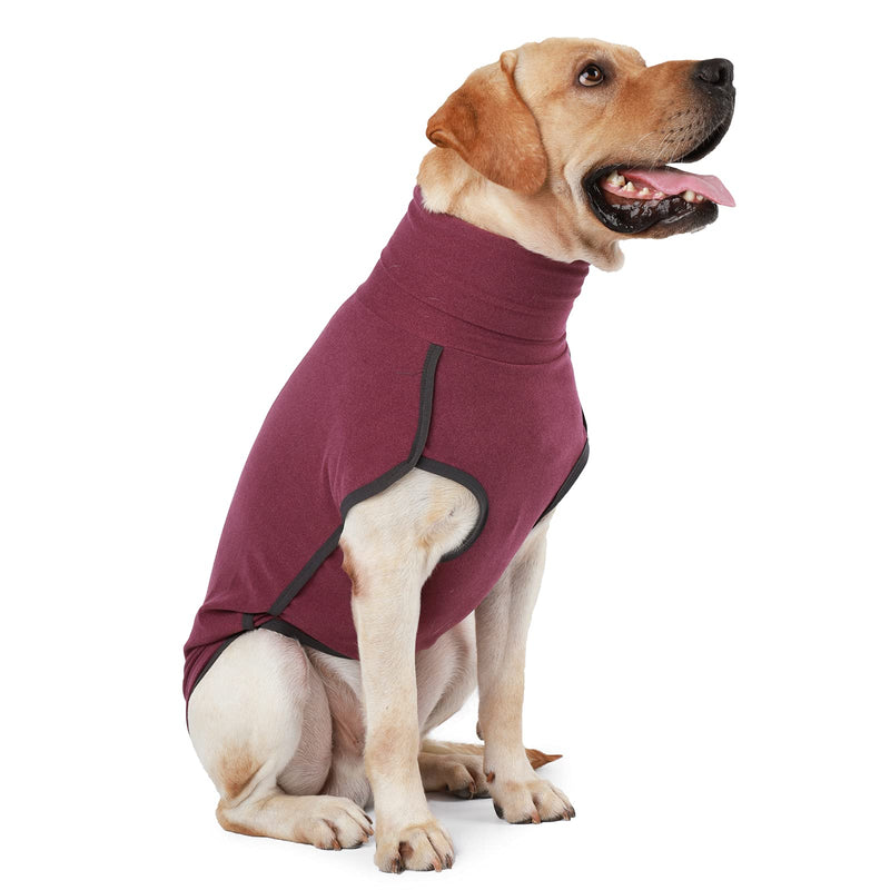 Dog Sweater Pullover Cold Weather Vest for Dogs Dog Sweatshirt Dog Jacket for Indoor and Outdoor Use (X-Large, Wine red) X-Large