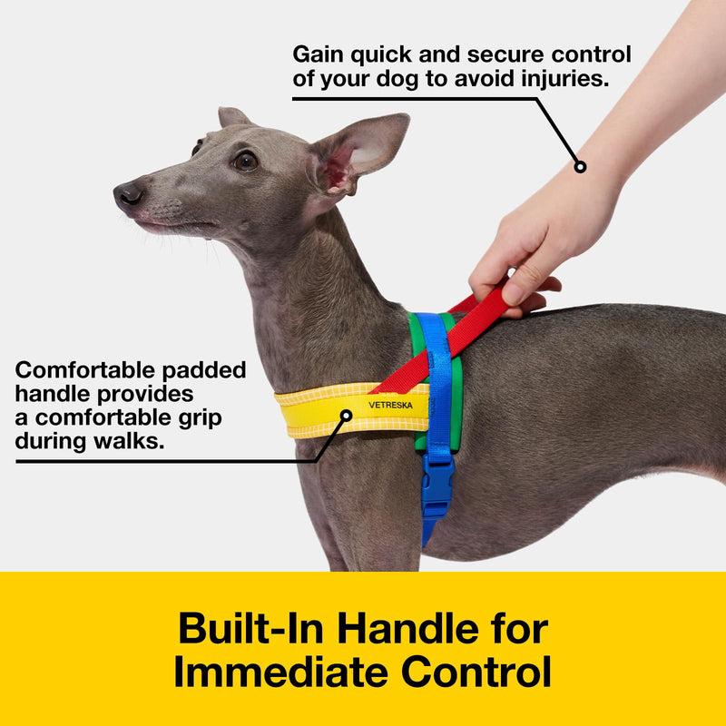 VETRESKA Dog Harness and Leash Set, Easy Walk Dog Harness for Small Medium Dogs, No Pull Puppy Harness for Walking and Training, Adjustable, Take Control & Anti-Twist Pet Lead Combo (Yellow, XS) Yellow - PawsPlanet Australia