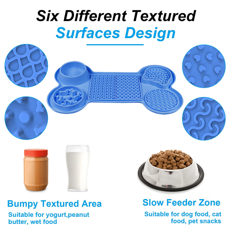 Licking Mat for Dogs & Cats with Suction Cups, Large Slow Feeder Dog & Cat Bowls Non-Slip, Pet Snacks, Wet Food,Yogurt, Peanut Butter Lick Pads for Small Medium Large Breeds, Large Capacity 5 Cups - PawsPlanet Australia