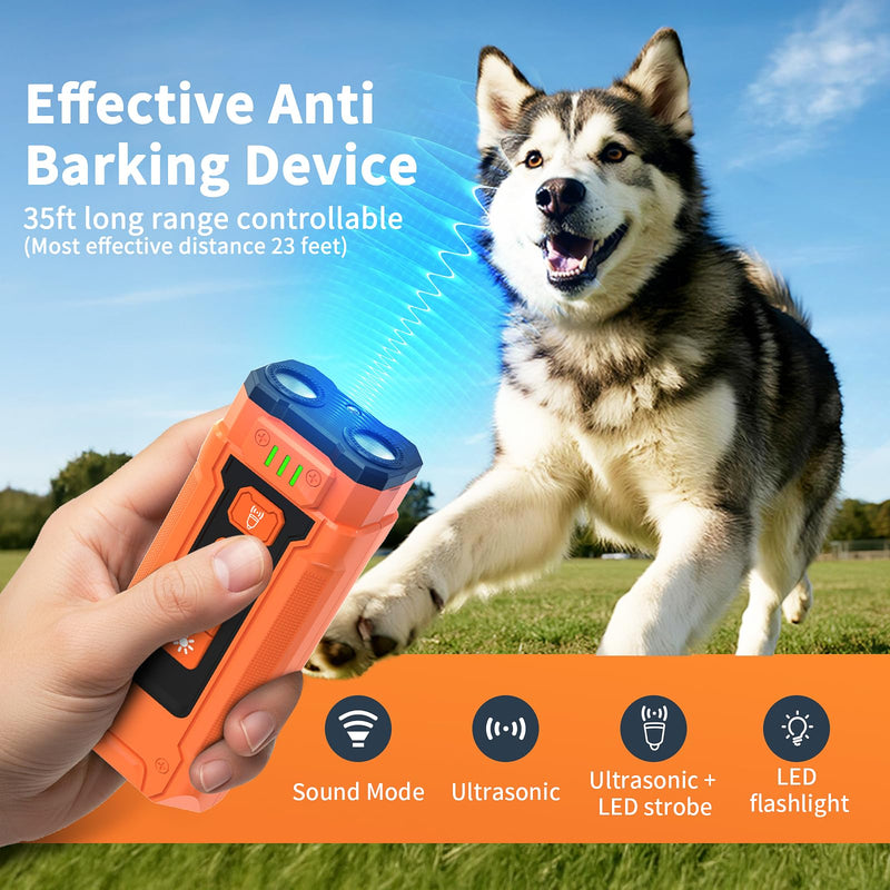 Ultrasonic Dog Bark Deterrent Device - Sonic Dogs Whistle to Stop Barking All Size, Pet Gentle Anti-Barking Control silencer, 35ft Range Barks No More, Humane Behavior Training Indoor Outdoor - PawsPlanet Australia