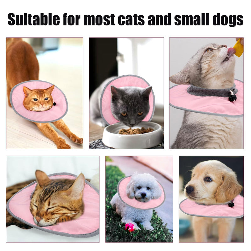 Cat Recovery Collar Adjustable Cat Neck Protective Cat Collar Waterproof Elizabethan E Collar for Cats Kittens Puppies after Surgery to Stop Licking Wounds (Pink) - PawsPlanet Australia