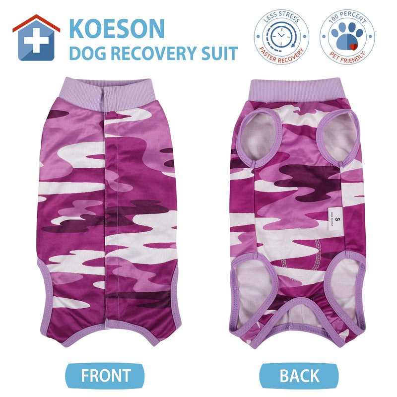 KOESON Dog Recovery Suit, Soft Dog Surgery Suit Female Spay Pet Onesie, Anti Licking Male Recovery Suit for Dogs After Surgery, Dog Cone Alternative Surgical Suit for Dogs Purple Camo XL X-Large Purple Camouflage - PawsPlanet Australia