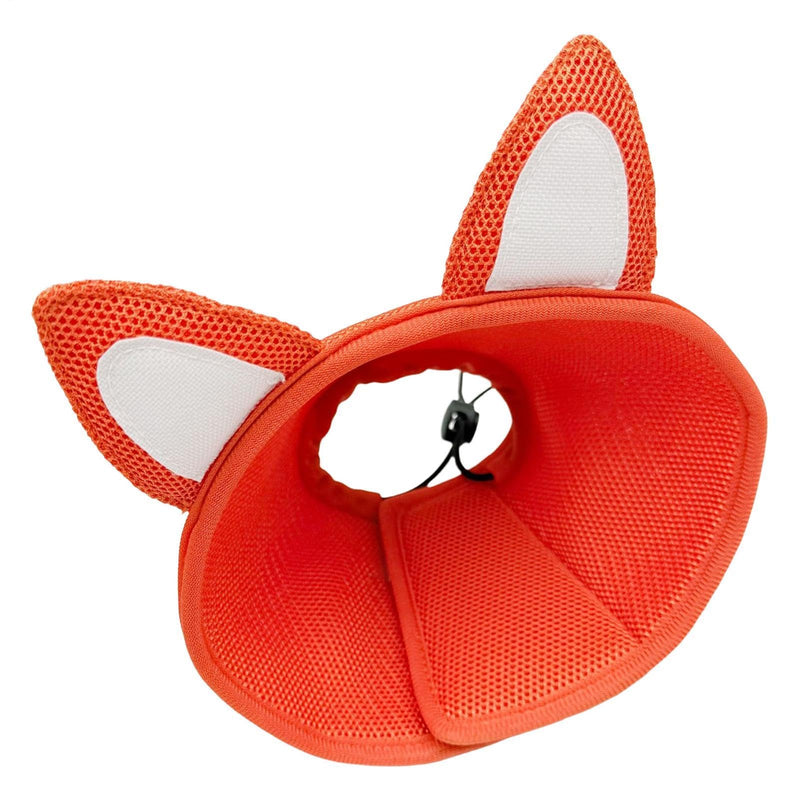Cat Collar - Cute Elizabethan Collar with Fox Ears, Breathable and Scratch-Resistant Mesh Protective Cover, Adjustable Protective Cone for Pet's Neck | Cute Puppy Recreation