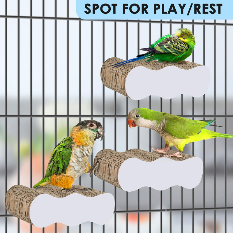 KATUMO Bird Perch Conure Cage Stand Parakeet Shredder Foraging Toys Cockatiel Platform for Small Parrots Conure Cockatiel Lovebird Parrotlet Finch Cloud - PawsPlanet Australia