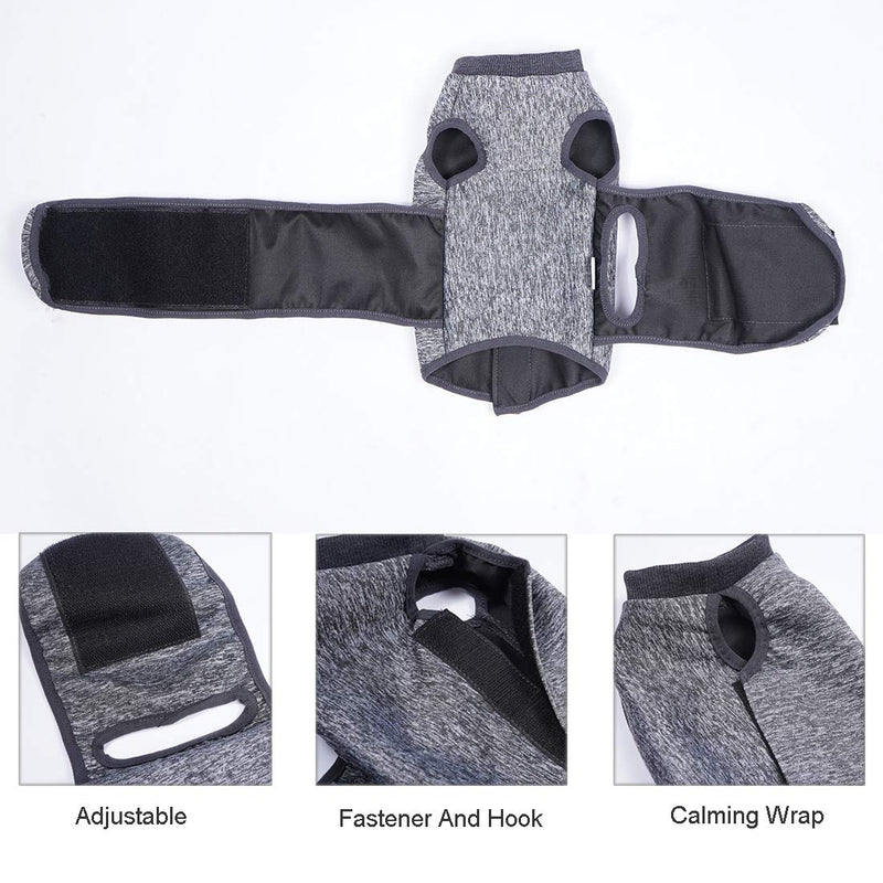 Coppthinktu Cat Anxiety Jacket, Anxiety Vest for Cats, Cat Anti Anxiety Vest, Shirt for Cat, Cats Calming Wrap Vet Recommended Calming Solution Vest for Fireworks, Travel, Separation Large Grey - PawsPlanet Australia