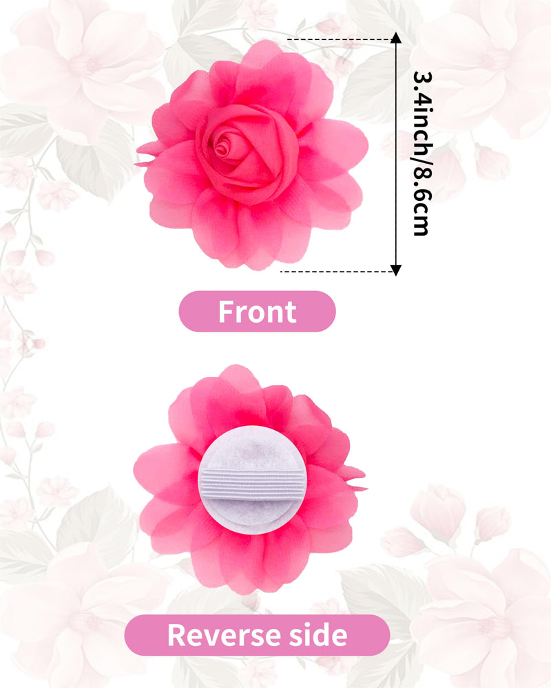 PET SHOW Valentines Small Dogs Flower Charms Slide Collar Accessories for Medium Large Dogs Cat Puppies Rabbit Pigs Collars Bows Grooming Supplies D 3.4"
